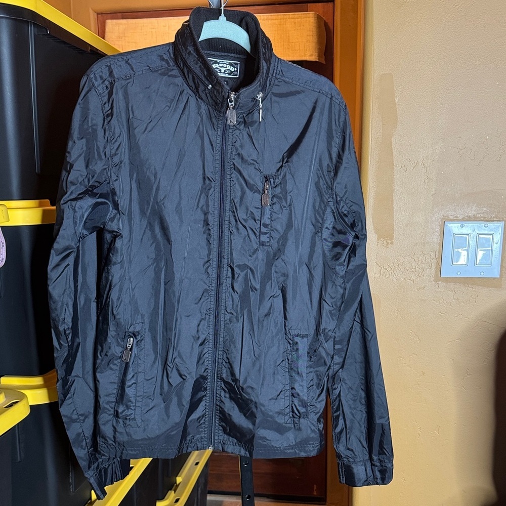Elwood Men's Black Windbreaker Jacket Size Small